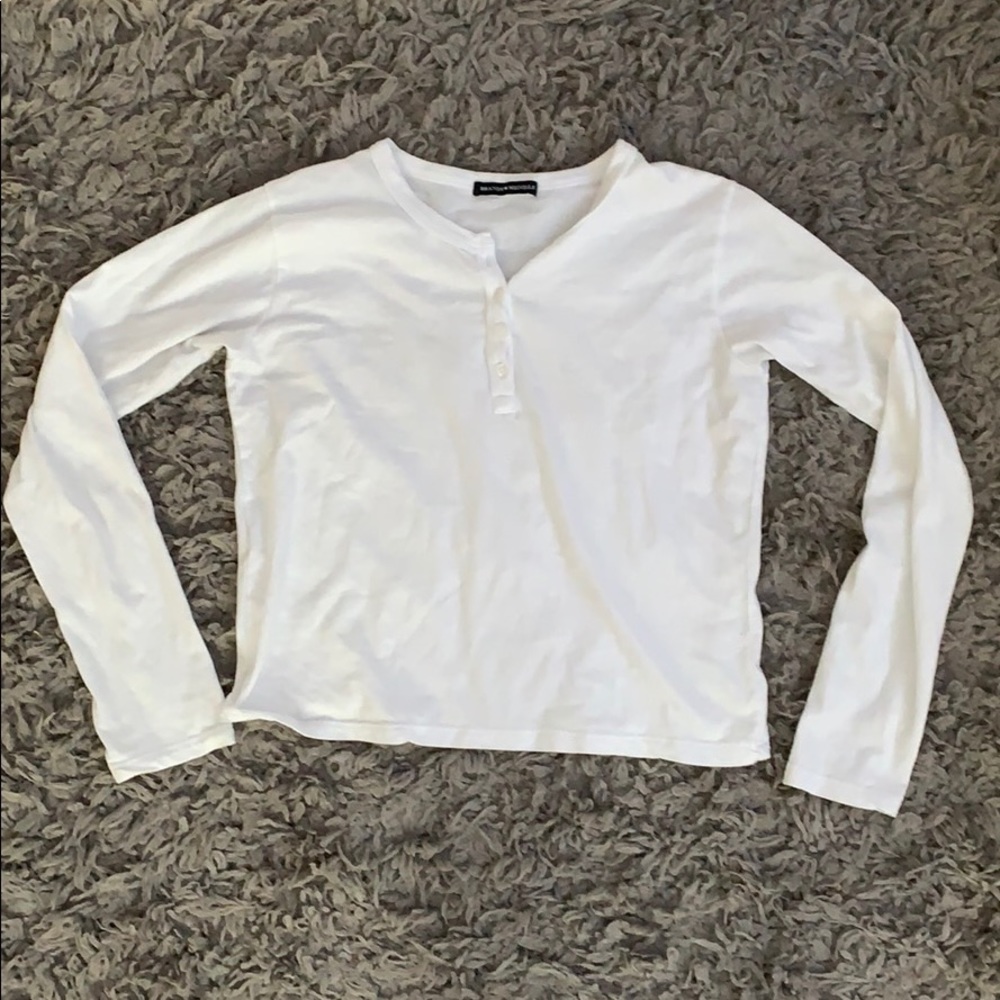 brandy melville white long sleeve